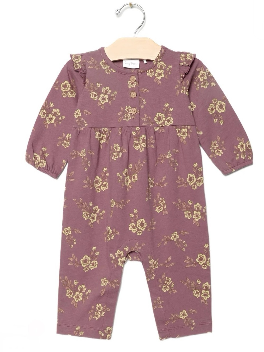 City Mouse Flutter Sleeve Romper Orchid Blooms